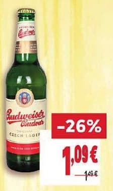Budweiser Budvar Original Czech Lager