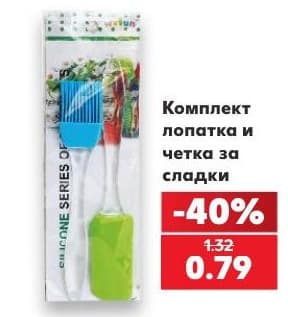 Комплект лопатка и четка за сладки