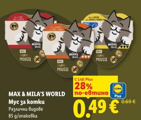 MAX & MILA’S WORLD Мус за котки
